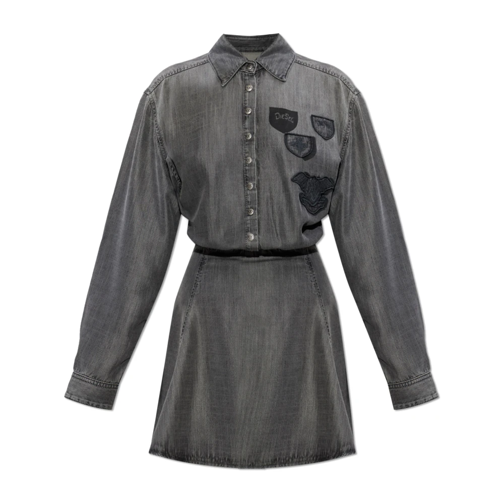 Diesel Mujer Gris Vestidos, Talla: M
