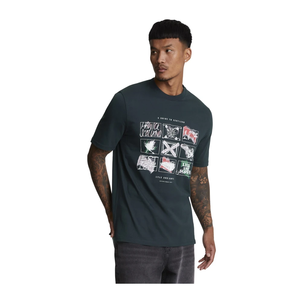 Lyle & Scott Schotland Gids T-Shirt Blue Heren