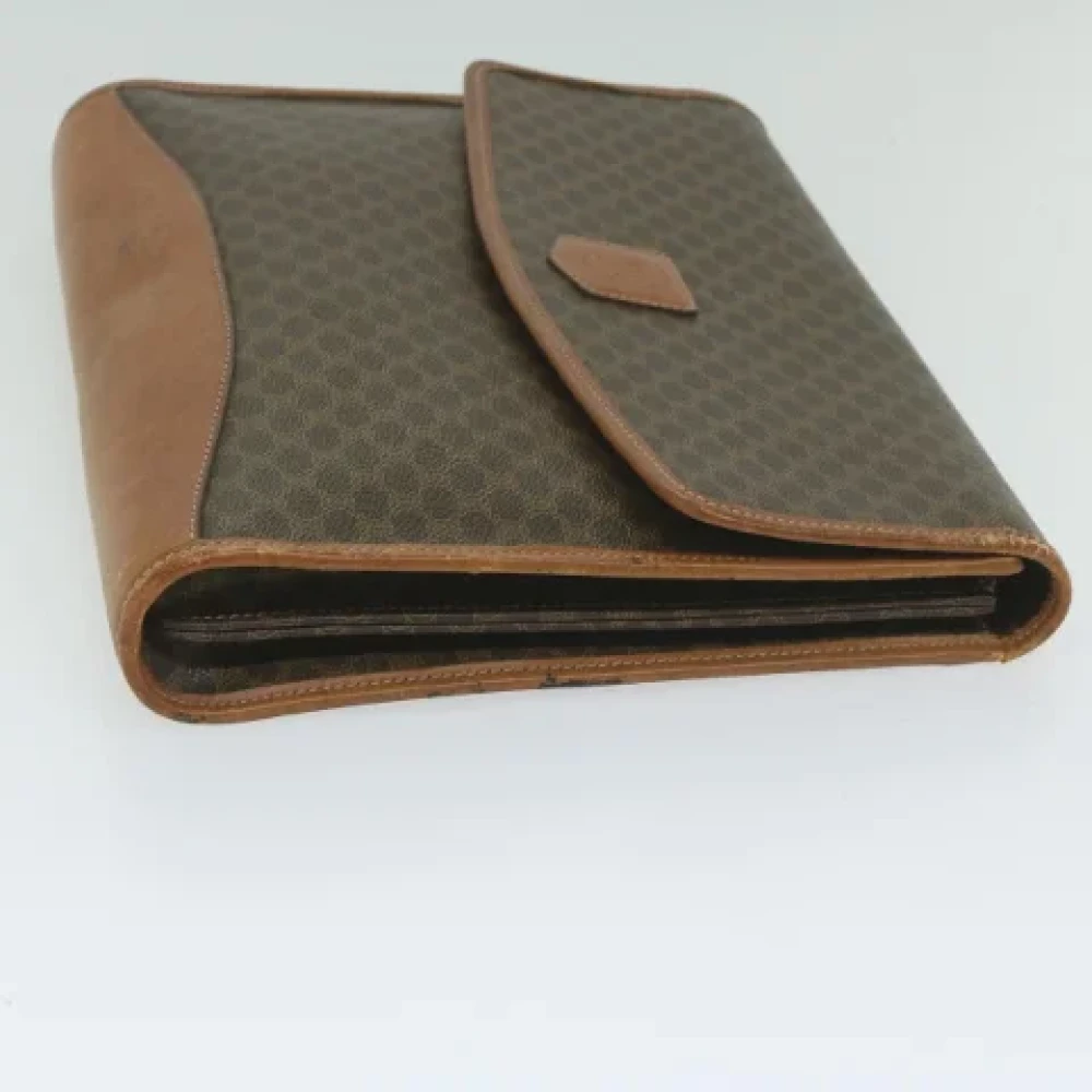 Celine Vintage Pre-owned Leather clutches Brown Dames