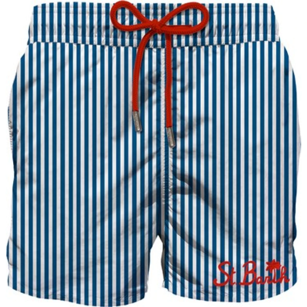 Mc2 Saint Barth Uomo Blu - Costume Mare Righe Leggero Asciugatura Rapida - Swimwear - M
