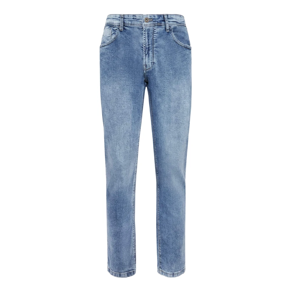 Boggi Milano Blauwe Denim 5 Zakken Blue Heren