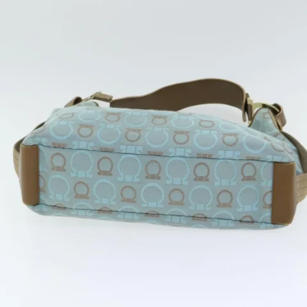Salvatore Ferragamo Pre-owned Canvas shoulder-bags Blue Dames