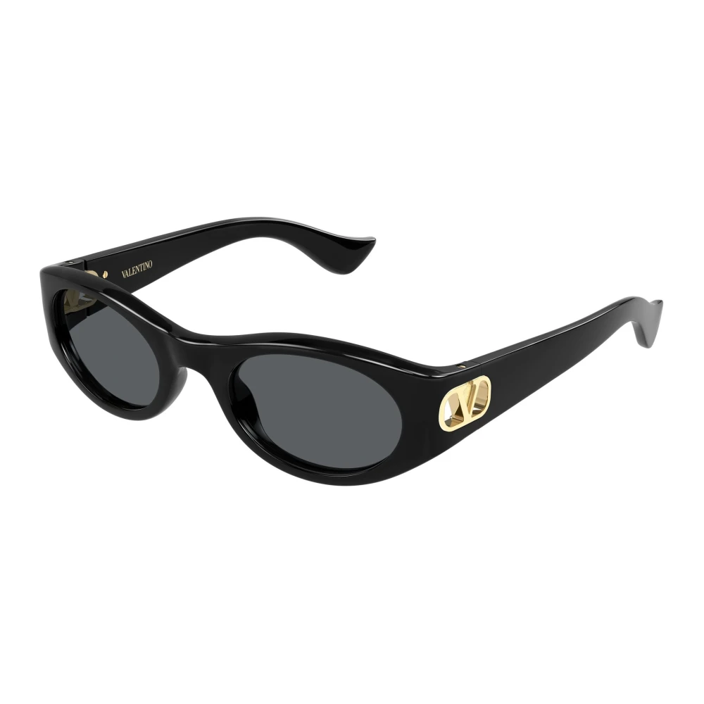Valentino Women's Black Oval Sunglasses - Sunglasses - 52 Mm - Accessories