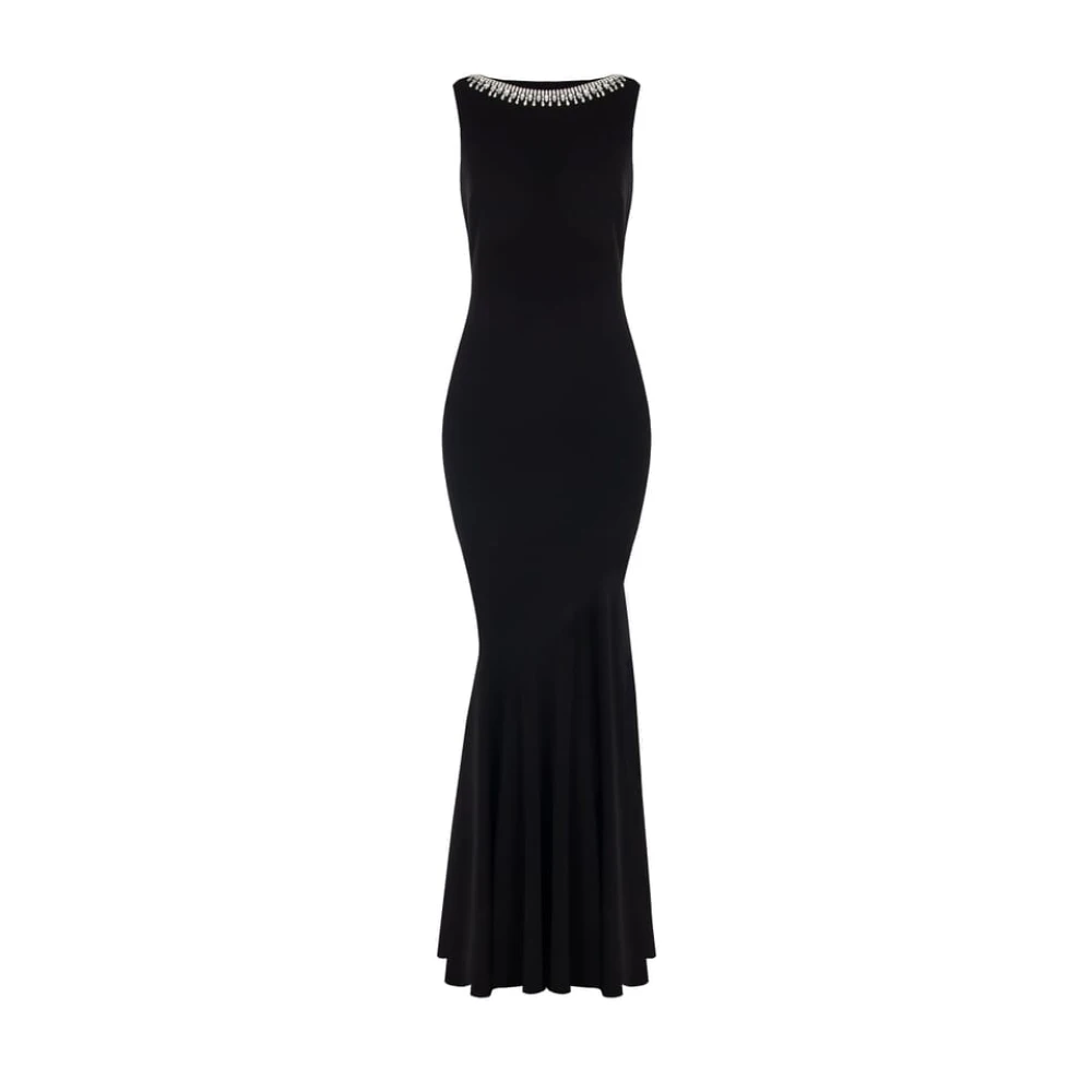 RINASCIMENTO Zeemeermin Lange Jurk met Afneembare Steenversiering Black Dames