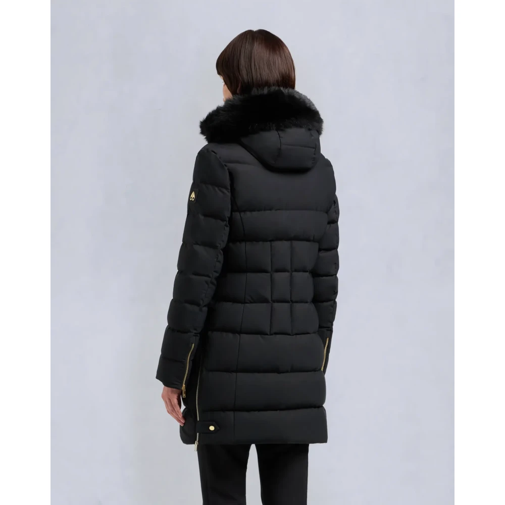 Moose Knuckles Shearling Parka Black Dames