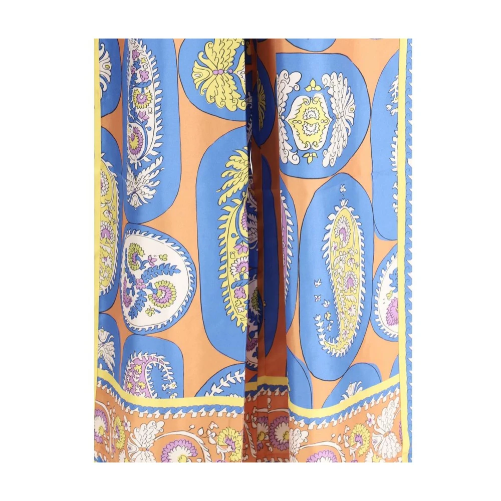 Alemais Zijden Wijde Pijp Broek met Pailey Print Multicolor Dames