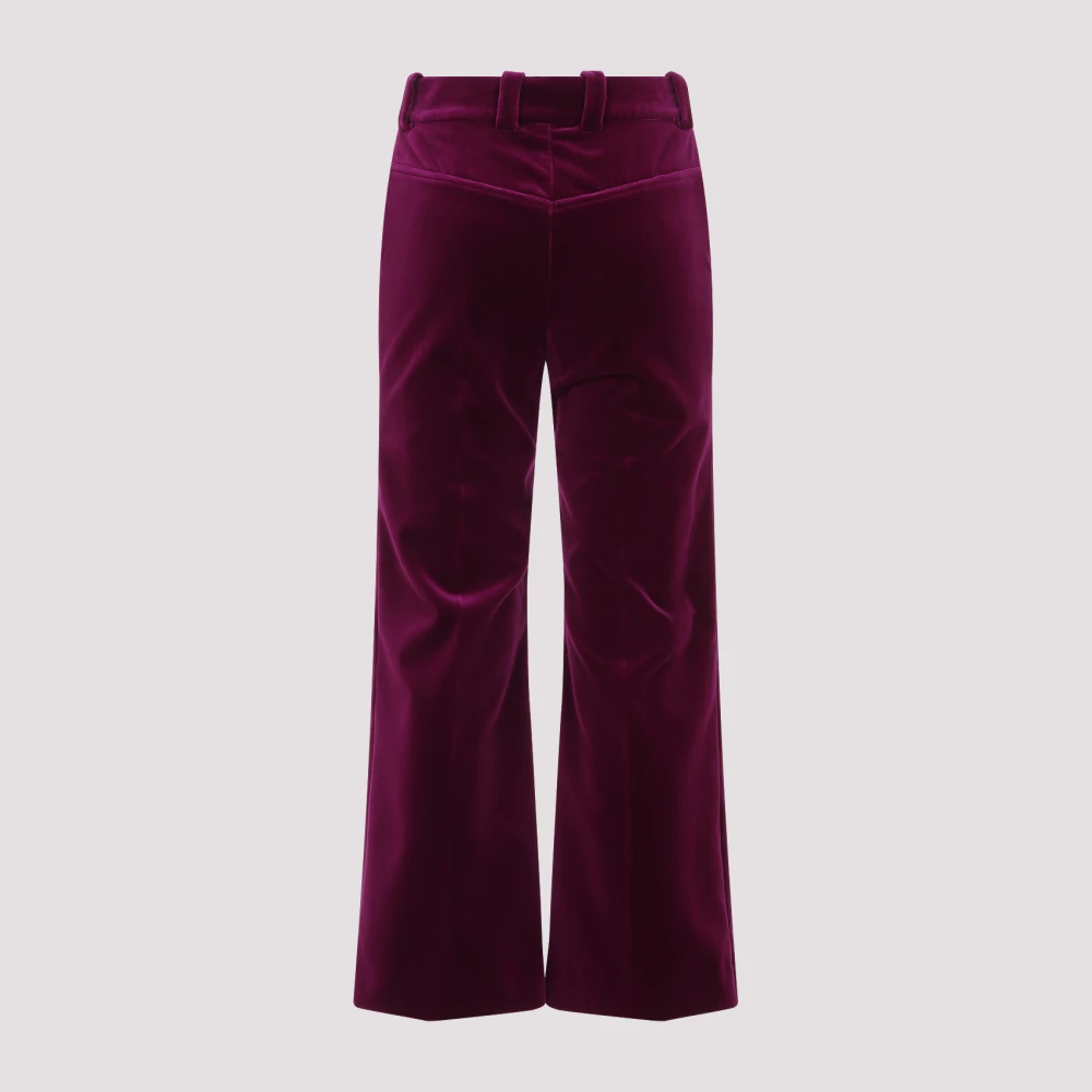 Chloé Roze Paarse Stijlvolle Katoenen Broek Purple Dames