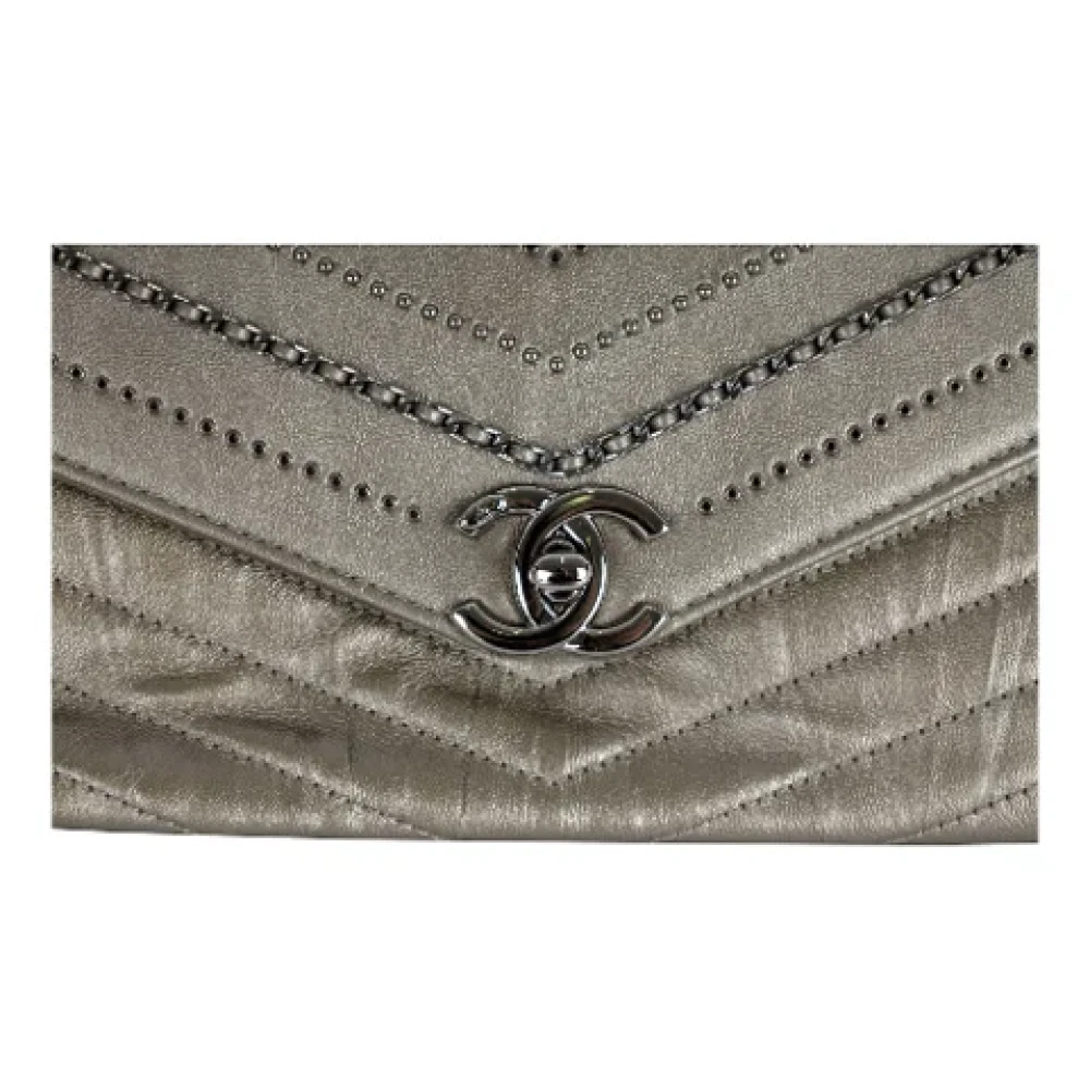 Chanel Leather -bags Gray Dames
