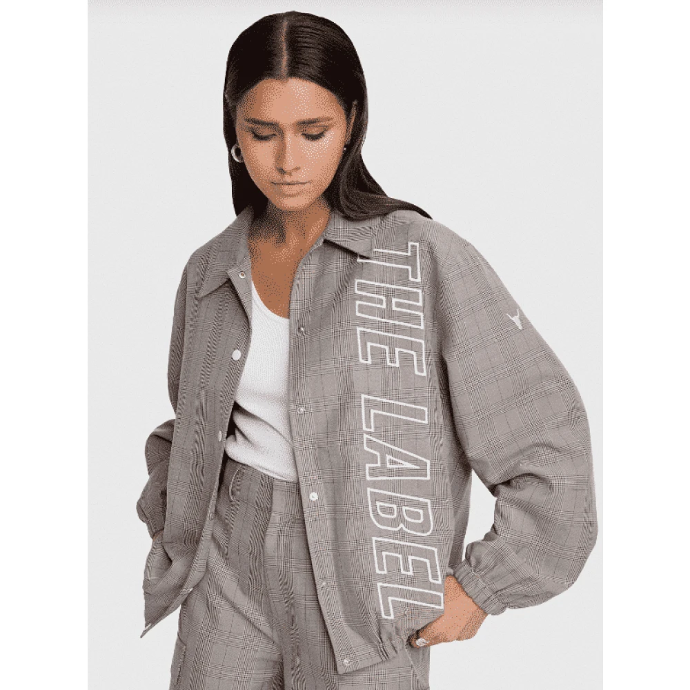 Alix The Label Geruite Bomberjack Gray Dames