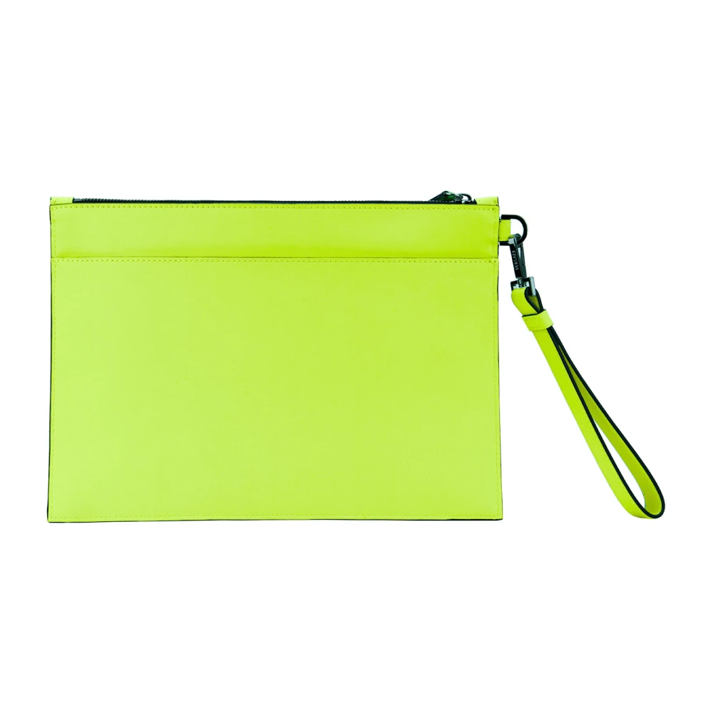 Versace Zwarte clutch met rits en Medusa-logo Green Dames