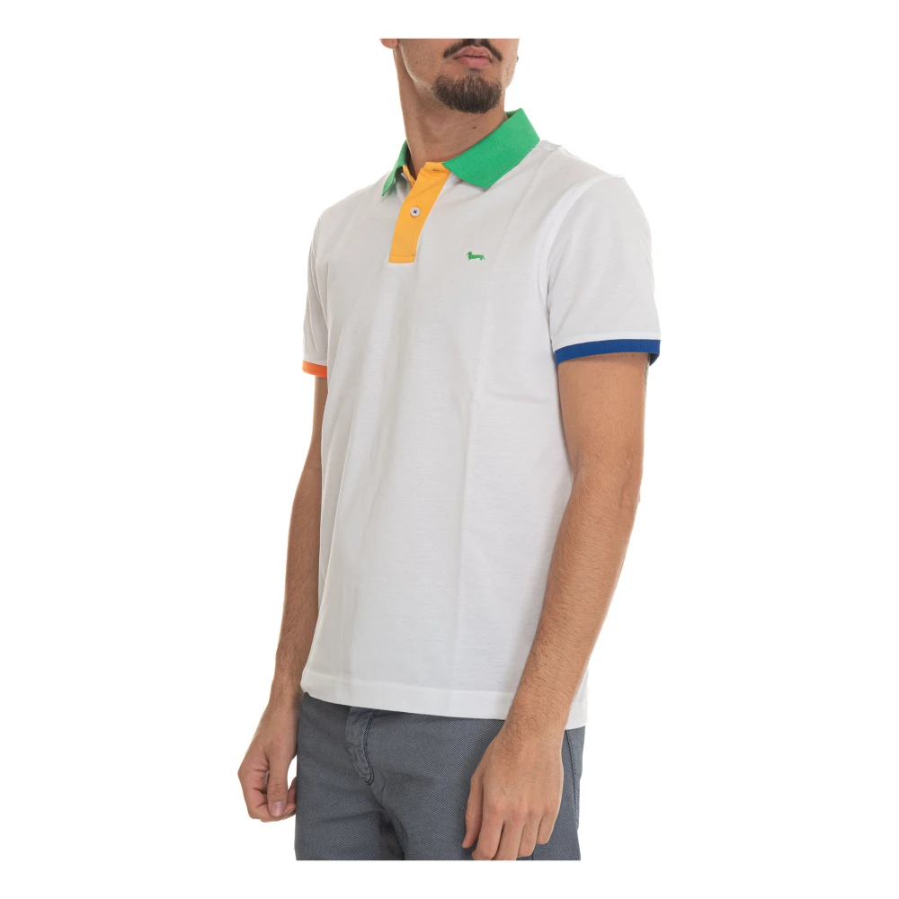 Harmont & Blaine Gestructureerd poloshirt met korte mouwen White Heren