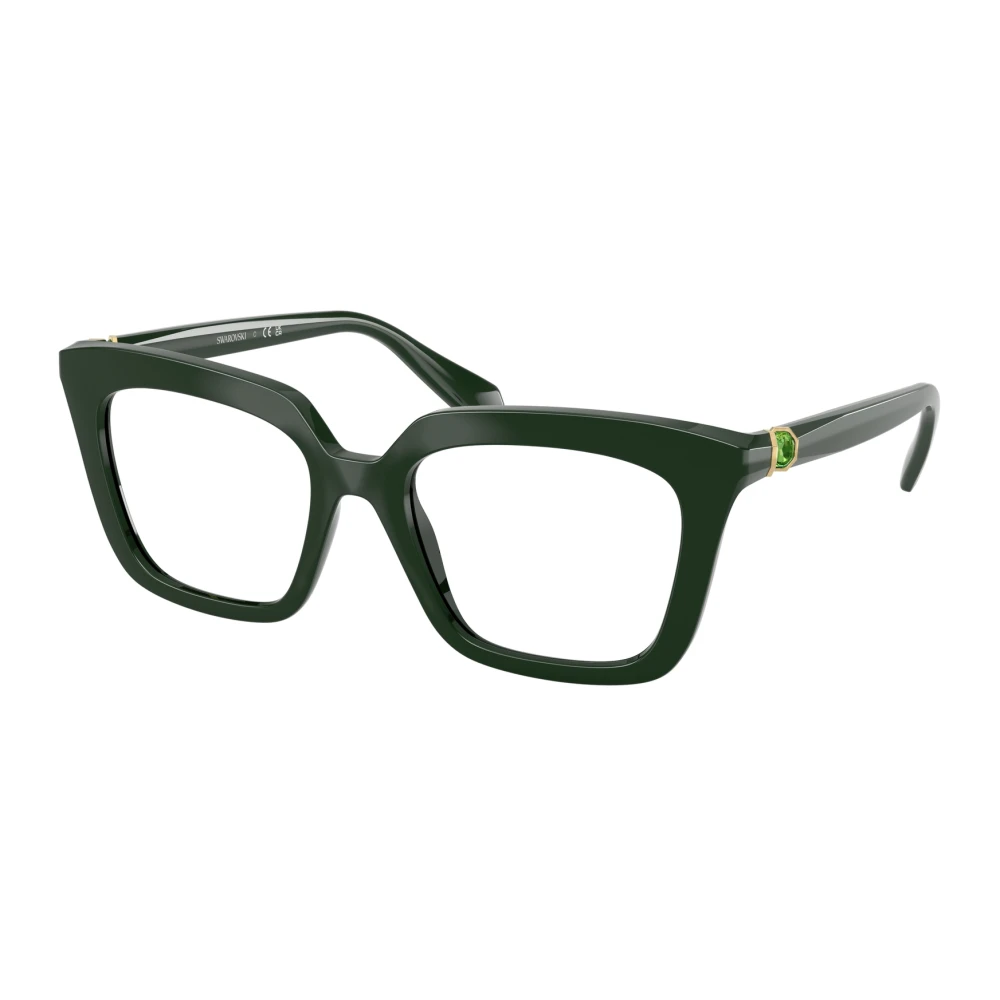 Swarovski Green Sk2043 1026 Woman Optical Frames Acetate Squared Normal - Image 2