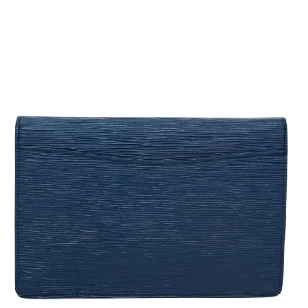 Louis Vuitton Vintage Pre-owned Leather clutches Blue Dames