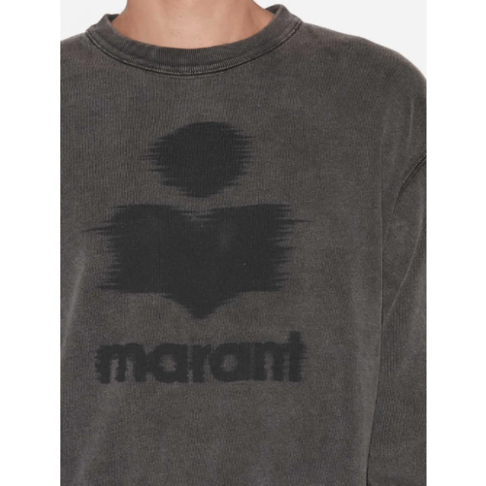 Isabel marant Katoenen Logo Sweatshirt Gray Heren