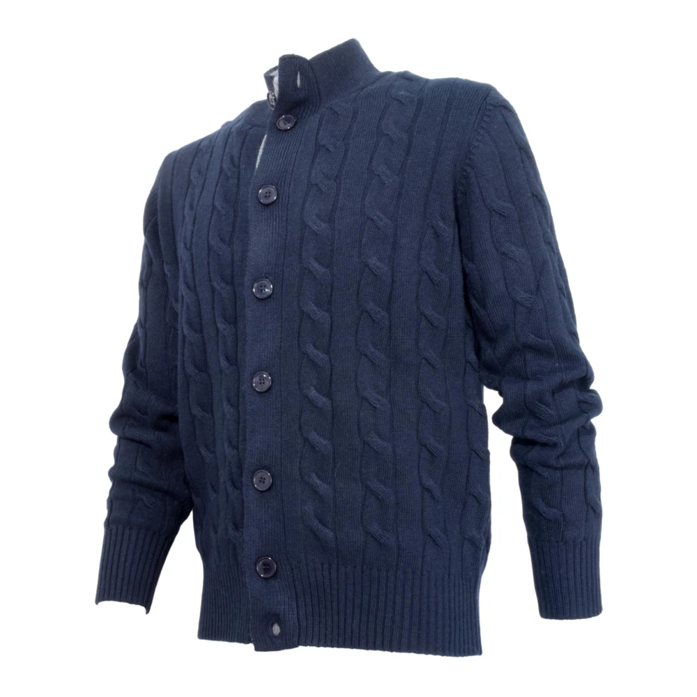 Cashmere Company Morbidomaglia Cardigan Blue Heren