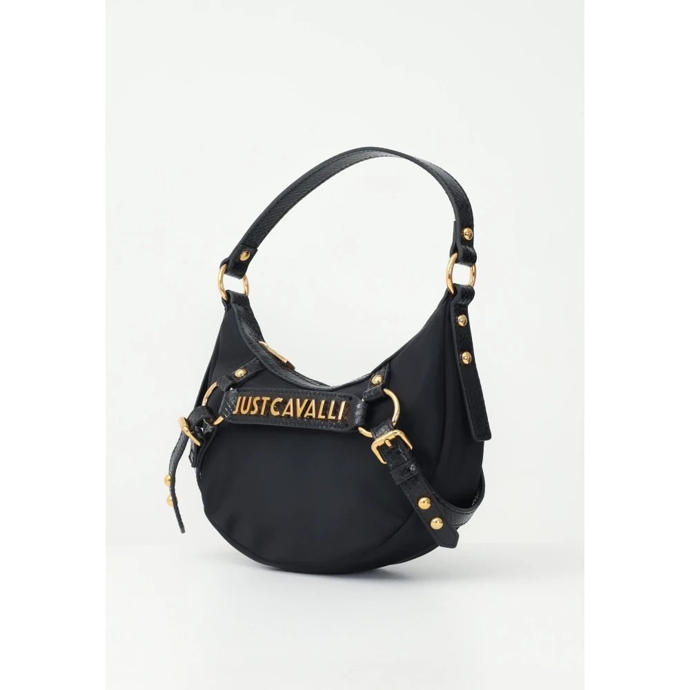 Just Cavalli Zwarte schoudertas met pythonprint Black Dames