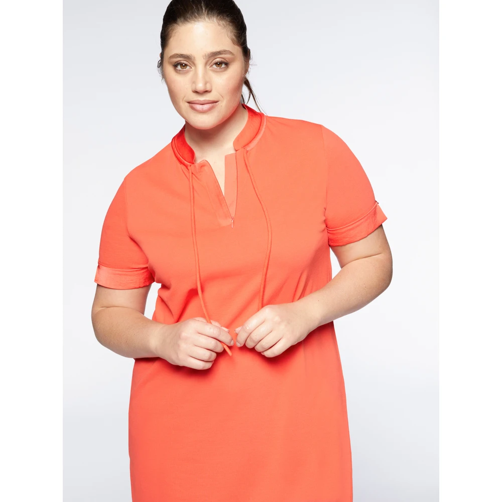 Fiorella Rubino Jerseyjurk met voorrits Red Dames