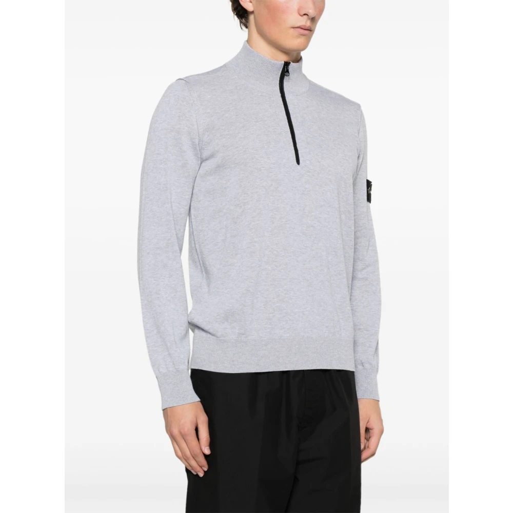 Stone Island Grijze Sweatshirt Verhoog Garderobe Comfort Kwaliteit Gray Heren