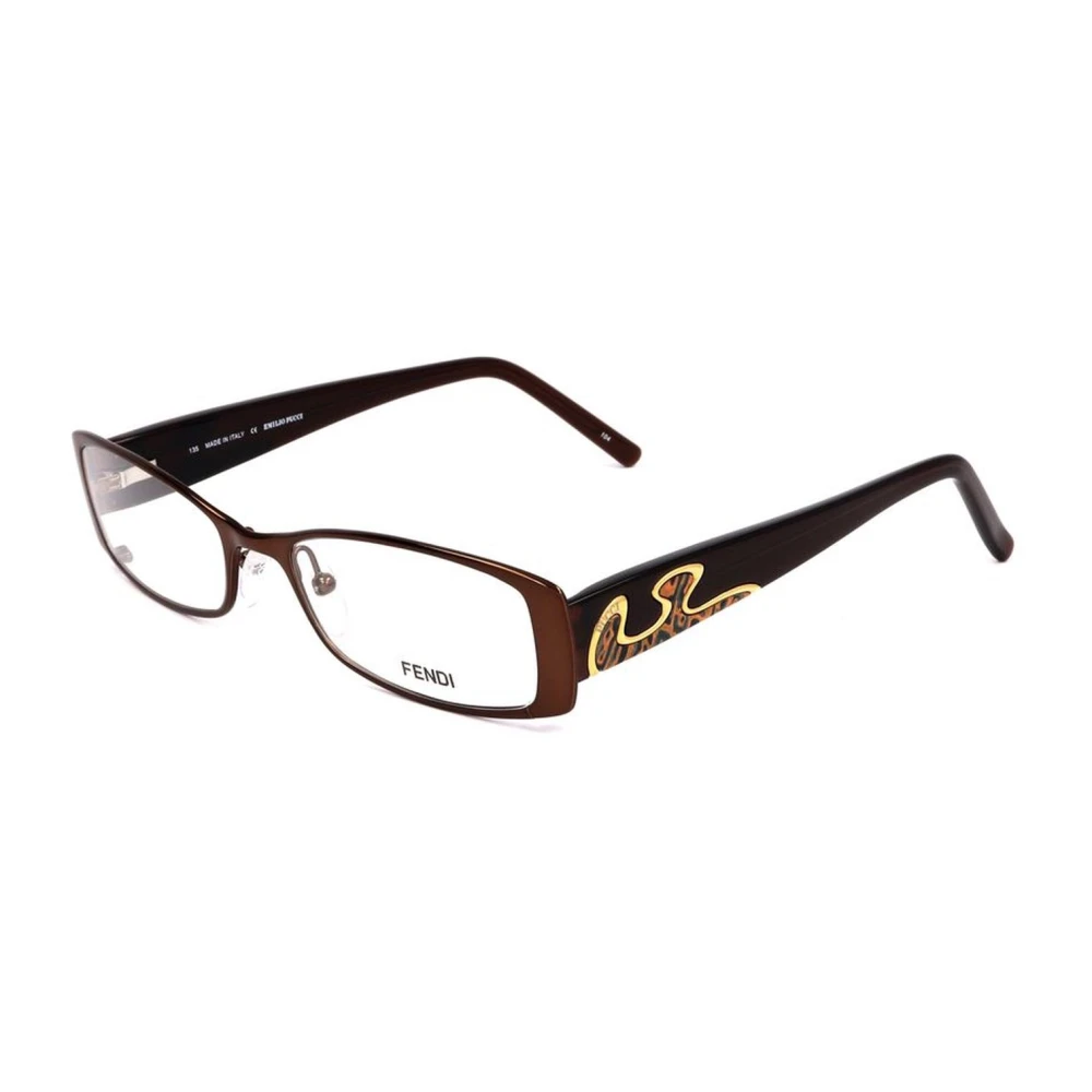 EMILIO PUCCI Bicolor Metalen Frames met Hazelnoot Wijzerplaat Brown Dames