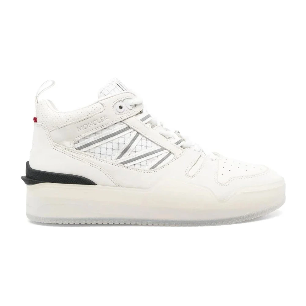 Moncler Witte Leren Sneakers Aw23 Dames Schoenen