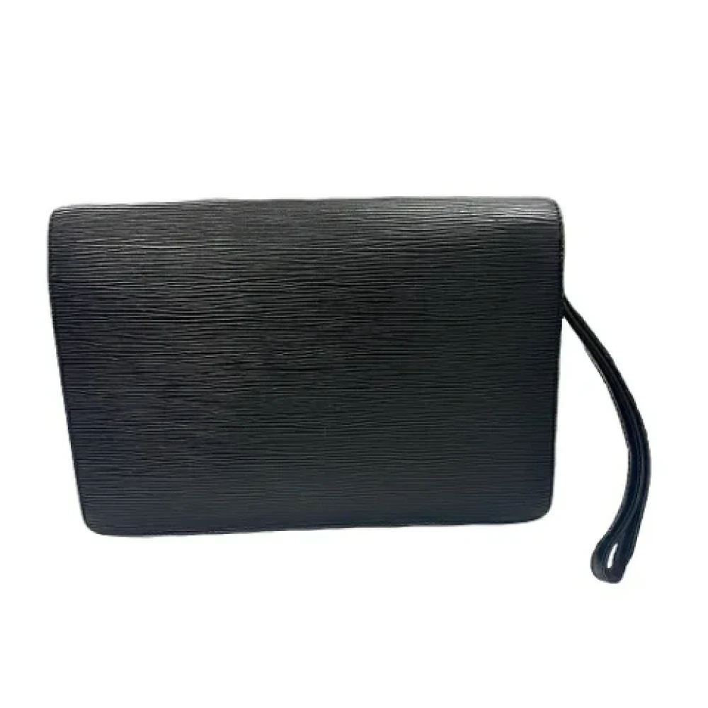 Louis Vuitton Vintage Pre-owned Leather clutches Black Dames