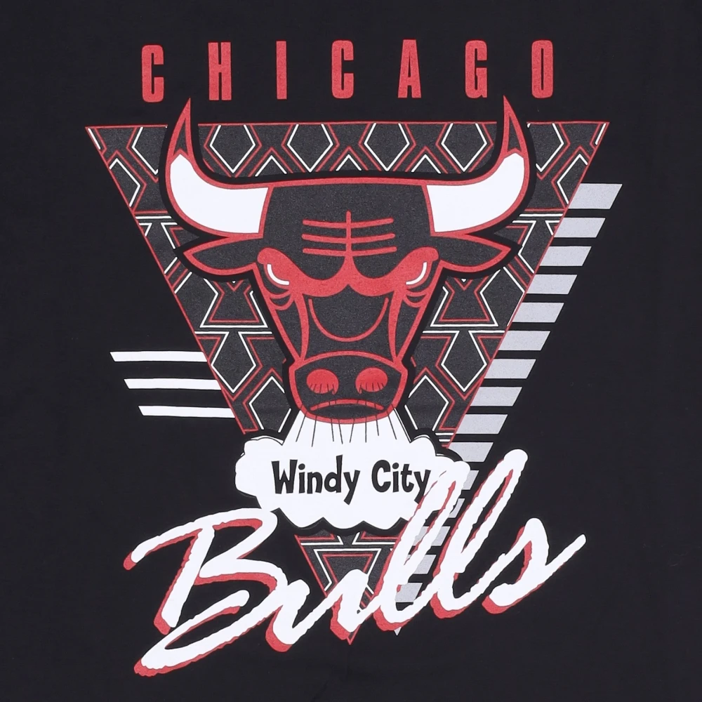 Mitchell & Ness Chicago Bulls Tee Hardwood Classics T-Shirt Black Heren