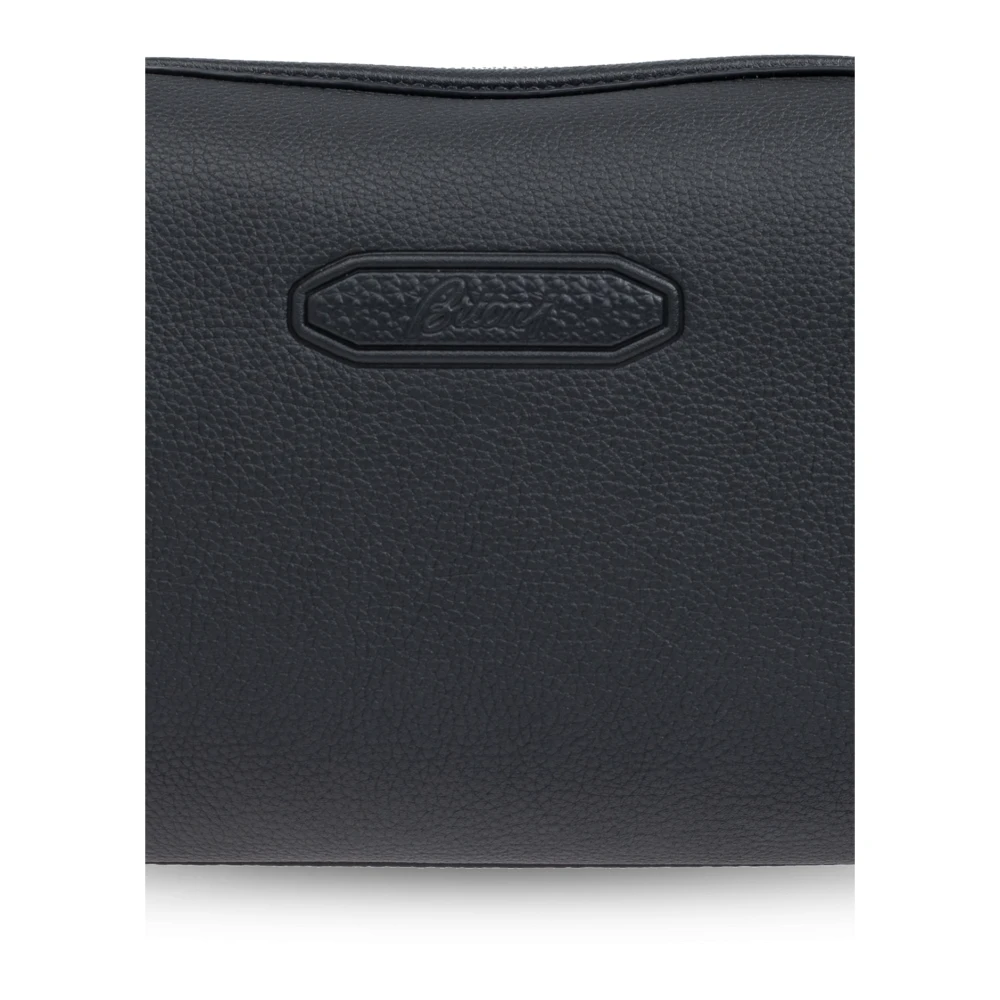 Brioni Leren toilettas Black Heren