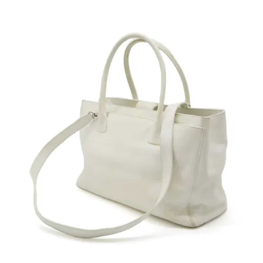Chanel Vintage Pre-owned Leather totes White Dames
