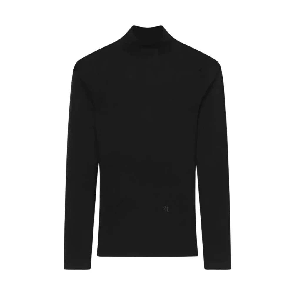 Nanushka Zwarte Aansluitende Coltrui Sweater Black Dames