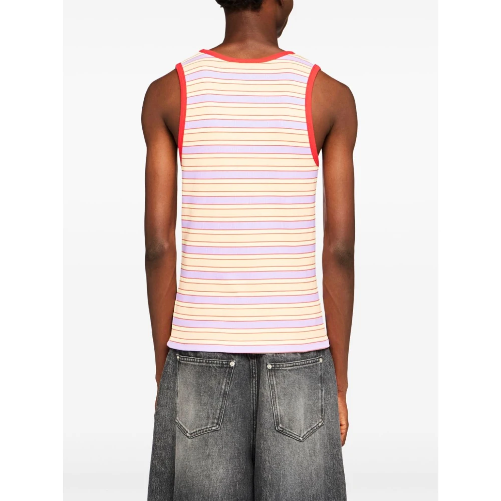 JW Anderson Roze Gestreepte Tanktop Multicolor Heren