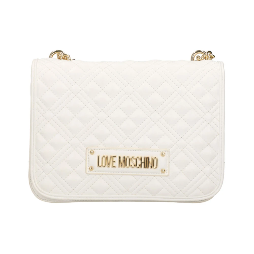 Moschino Witte Schoudertas Elegant en Praktisch White Dames