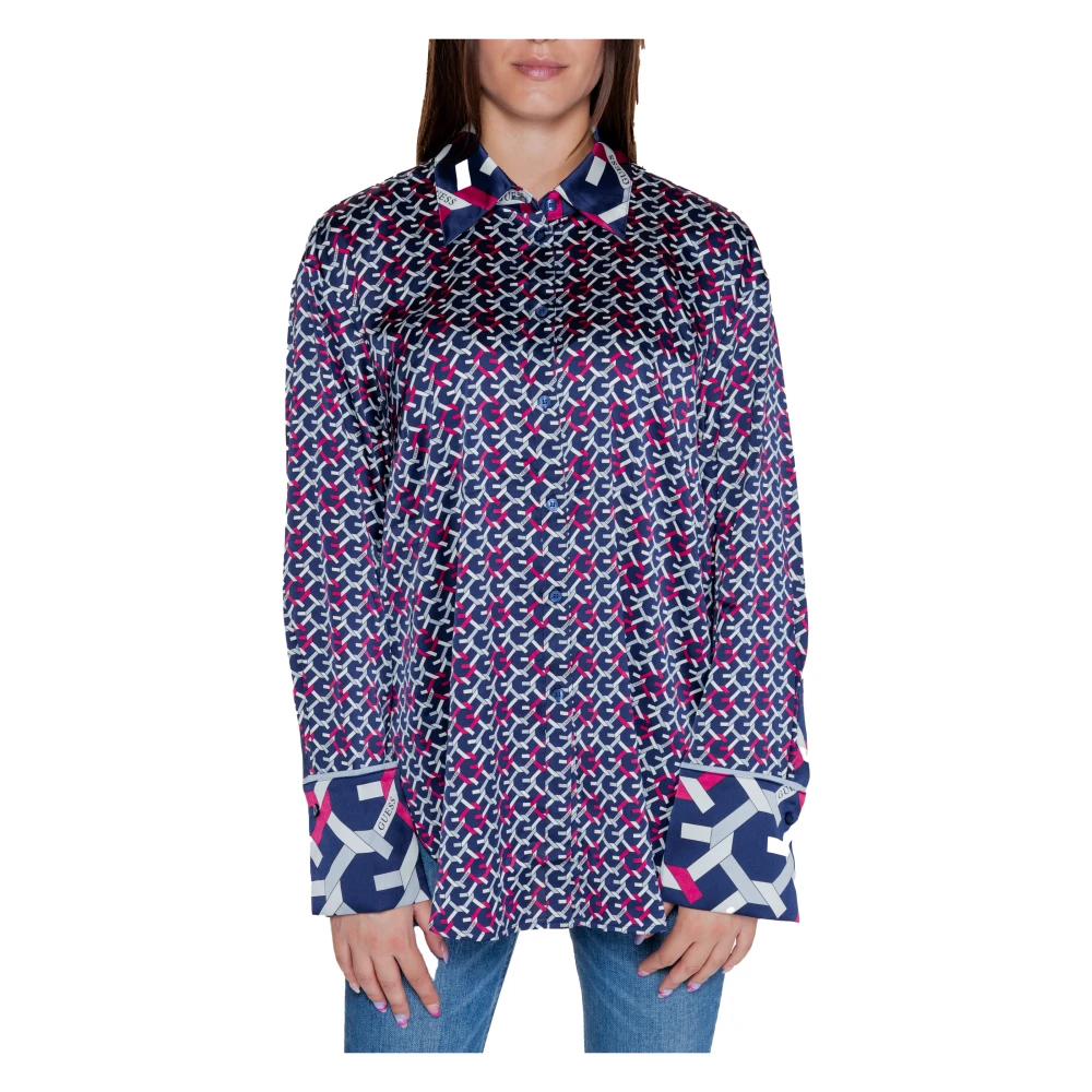 Guess Lange Mouw Blouse Herfst Winter Collectie Multicolor Dames
