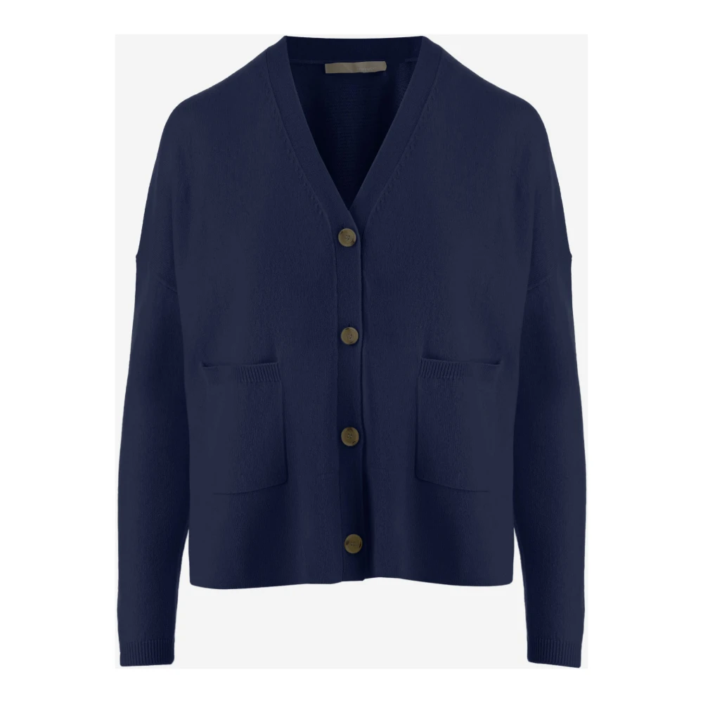 Allude Women's Blue Wool And Cashmere Cardigan