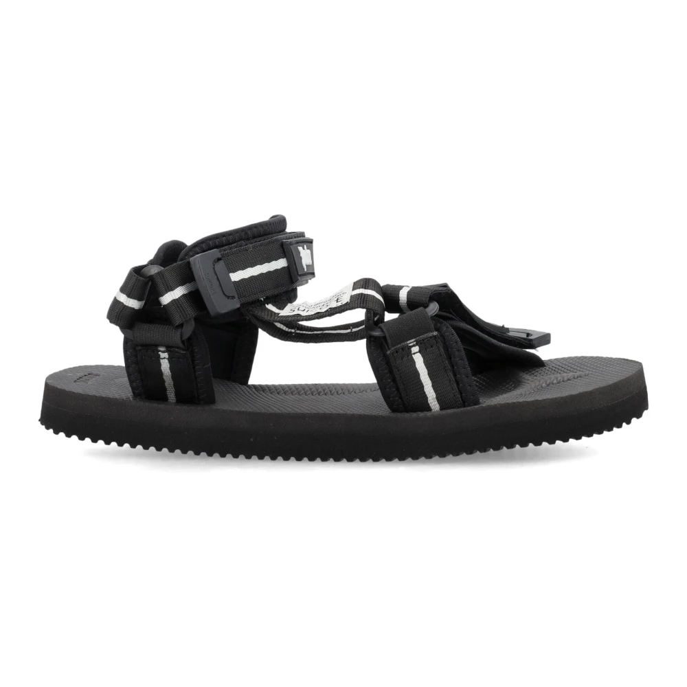 Palm Angels Svarta Sandaler med Justerbara Remmar Black, Pojke