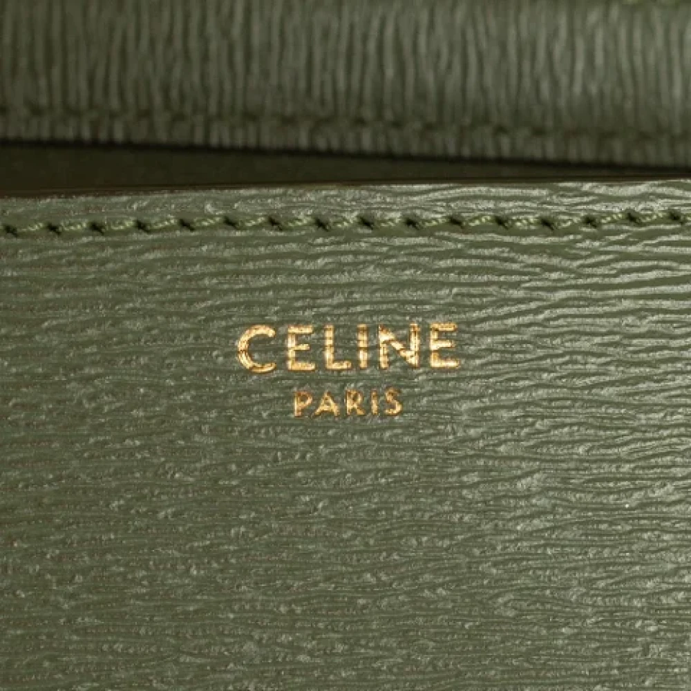 Celine Vintage Pre-owned Leather celine-bags Green Dames