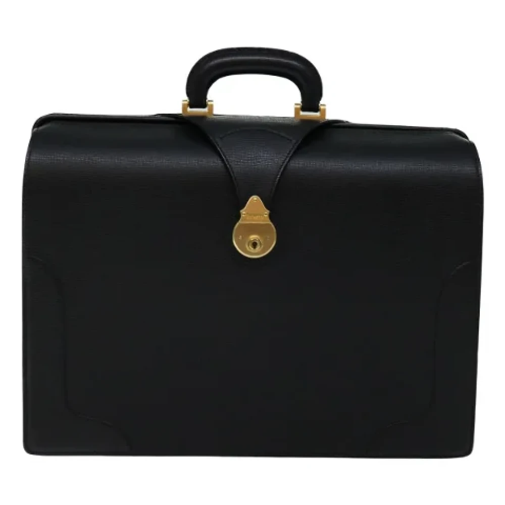 Burberry Vintage Pre-owned Leather briefcases Black Dames