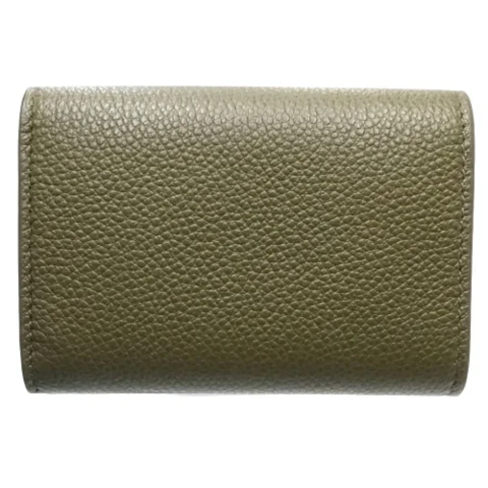 Saint Laurent Vintage Pre-owned Leather wallets Green Dames