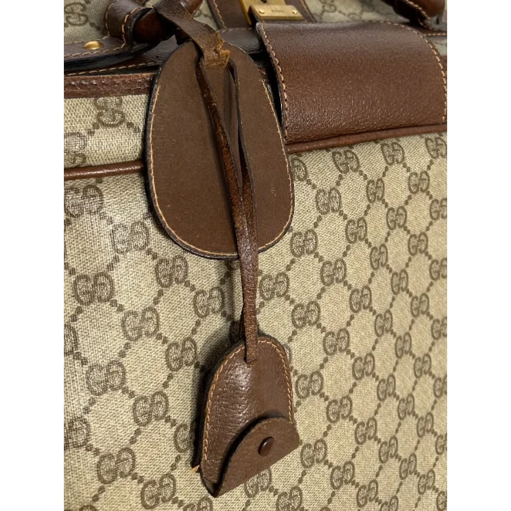 Gucci Vintage Pre-owned Canvas travel-bags Brown Dames