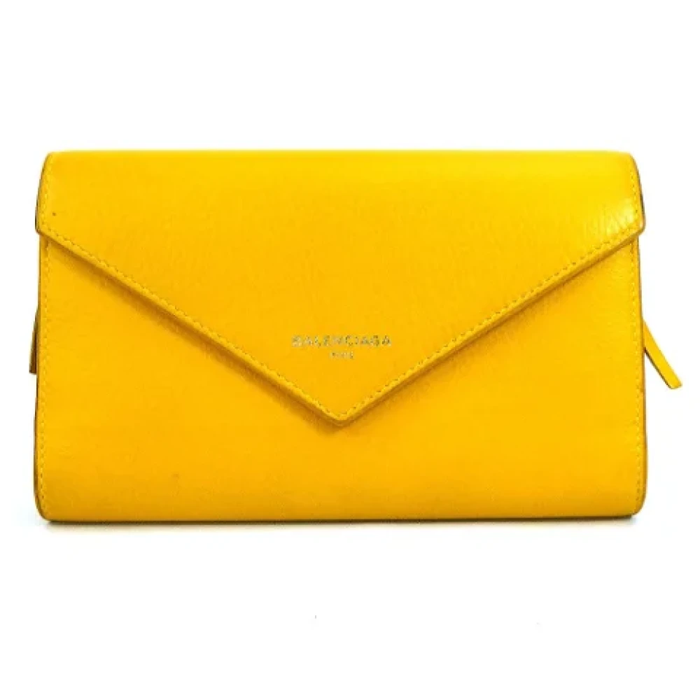 Balenciaga Vintage Pre-owned Leather wallets Yellow Dames