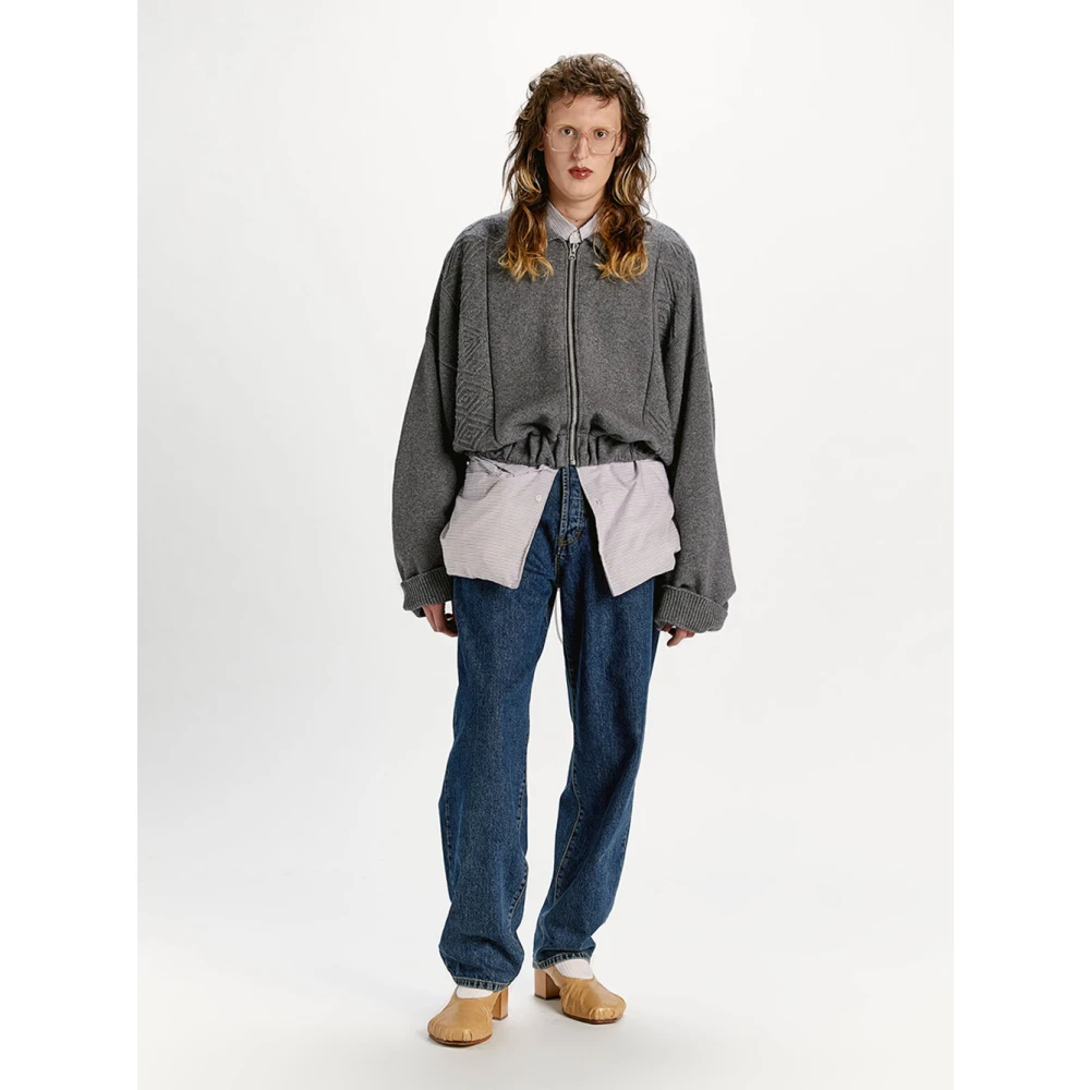 Magliano Grijze Gebreide Jas met Hoge Hals Gray Heren