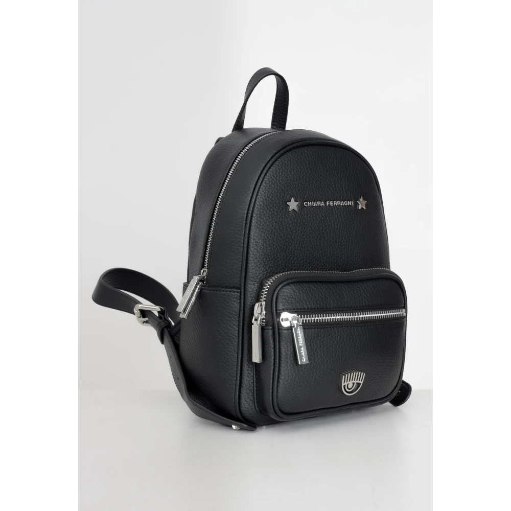Chiara Ferragni Collection Zwarte synthetische rugzak met Eye Logo Black Dames