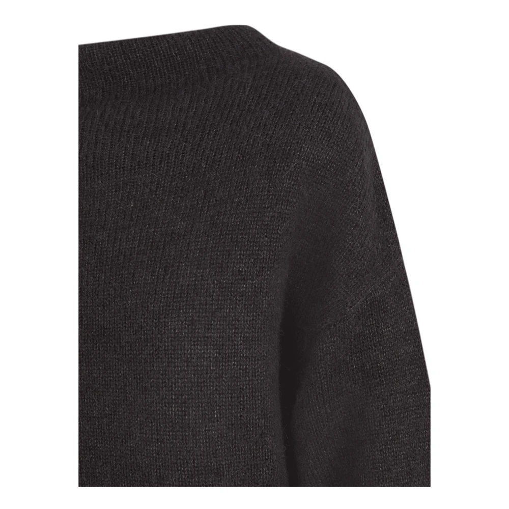 Cortana Alpaca kasjmier zijde oversized trui Black Dames