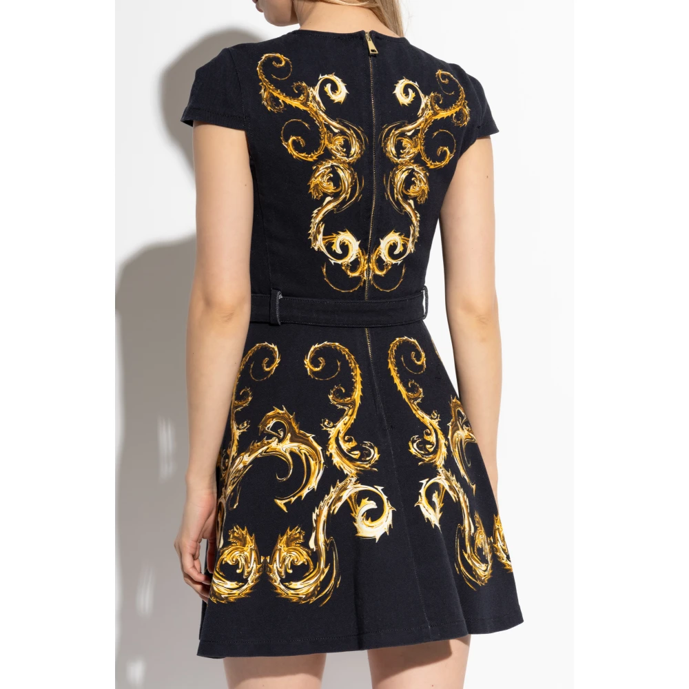 Versace Jeans Couture Jurk met patroon Black Dames