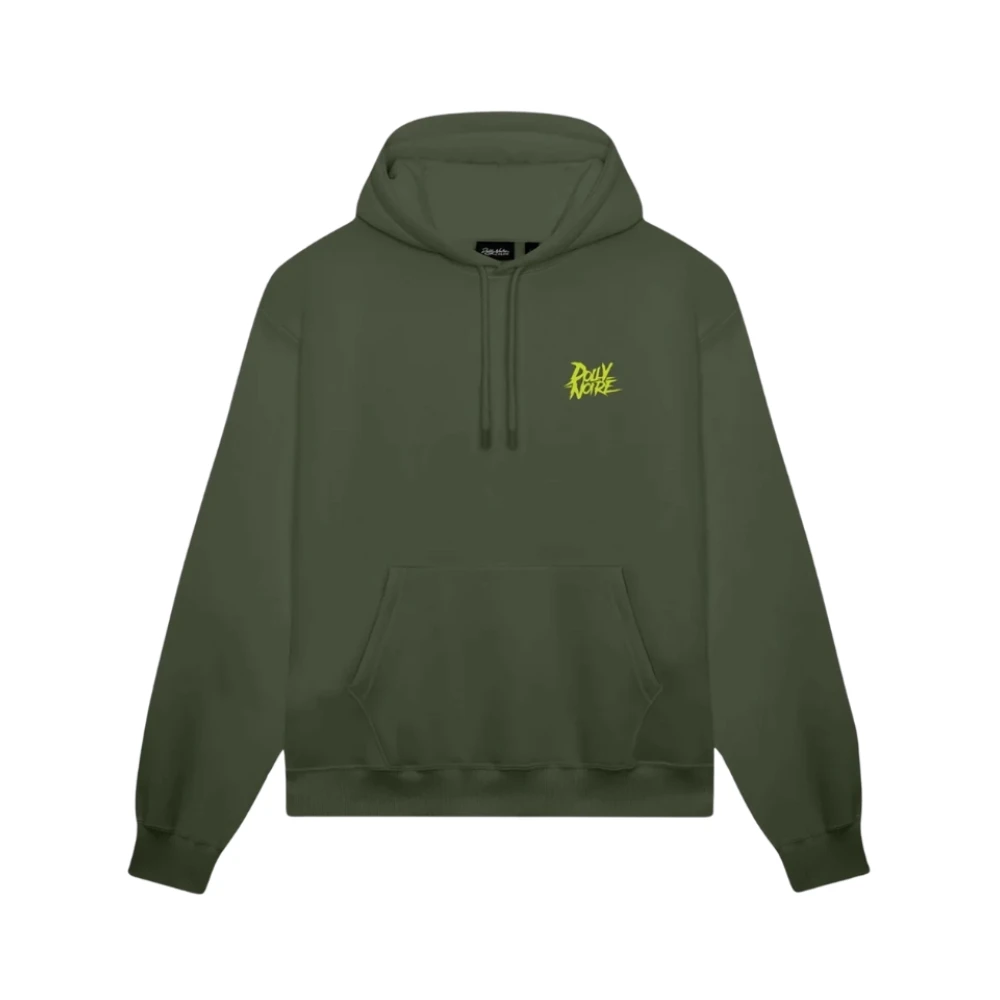 Dolly Noire Bosnacht Hoodie met zeefdruk Green Heren
