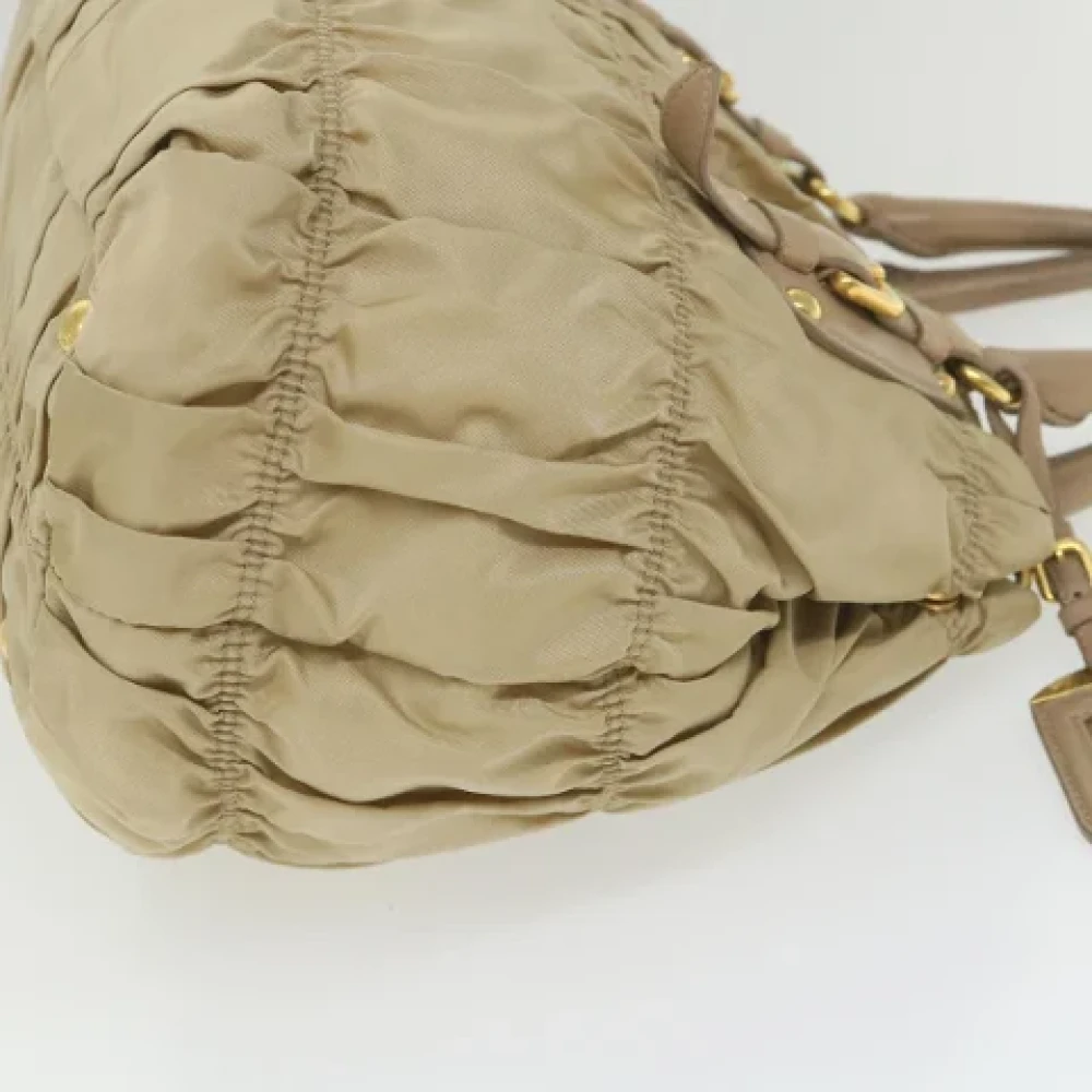 Prada Vintage Pre-owned Fabric prada-bags Beige Dames
