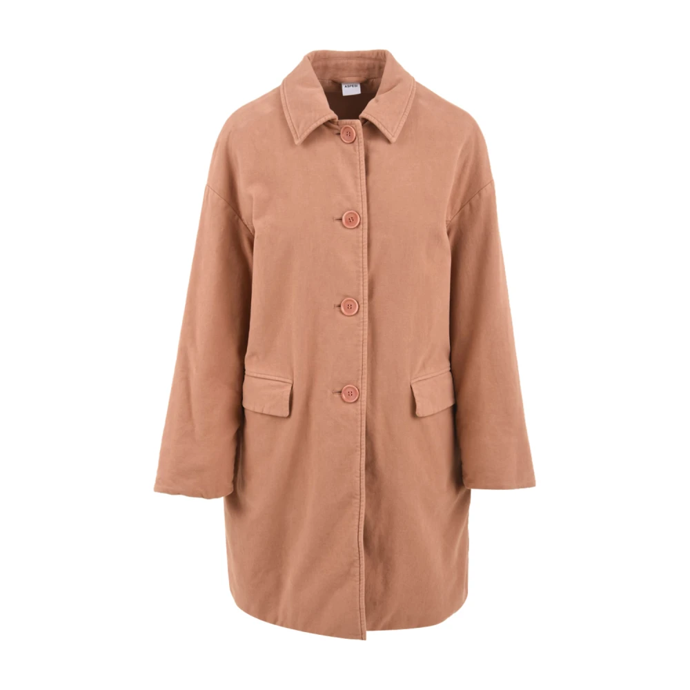 Aspesi Women's Pink Stylish Single-Breasted Coat - Single-Breasted Coats - S - Coats