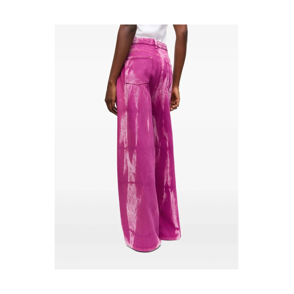 Ganni Fuchsia Roze Klassieke Vijf Zak Jeans Pink Dames
