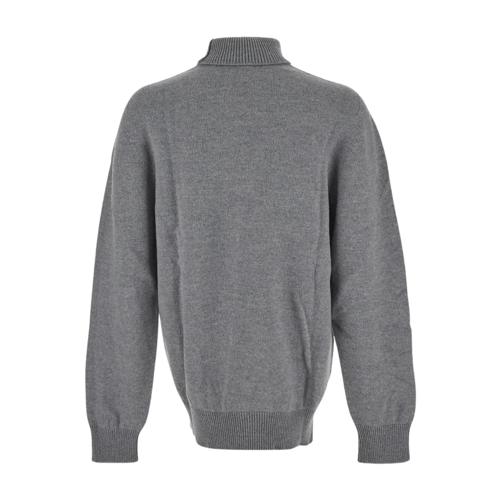 Laneus Cashmere Merino Turtleneck Sweater Gray Heren
