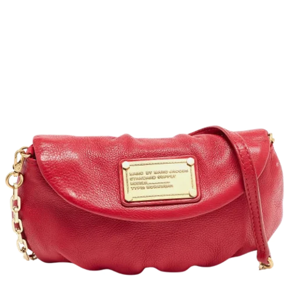 Marc Jacobs Pre-owned Leather shoulder-bags Red Dames