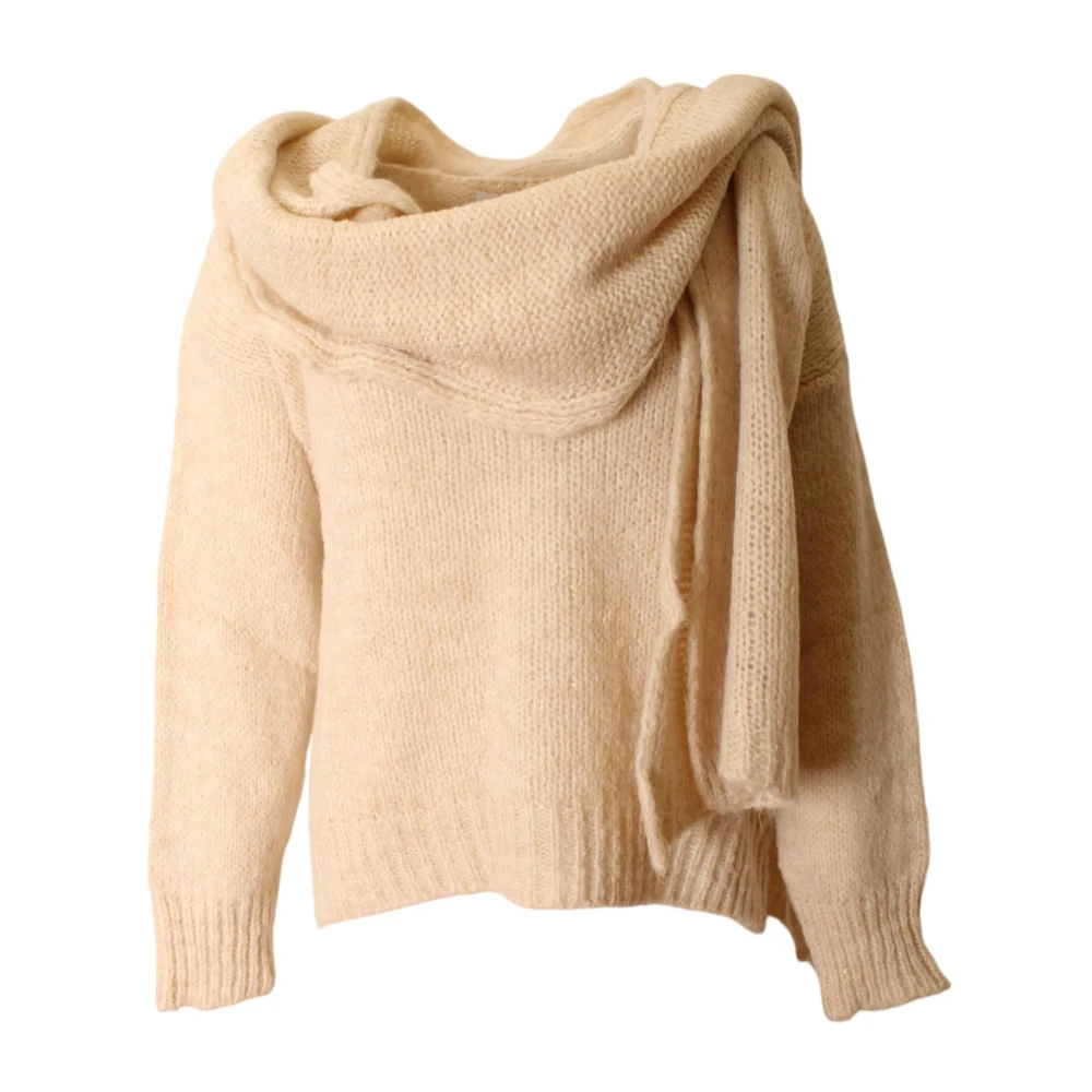 Amélie & Amélie Offwhite Knitwear Trento Sweater Beige Dames